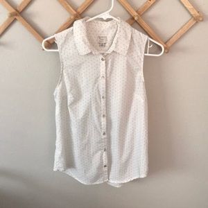 A New Day Polka Dot Button Down Top